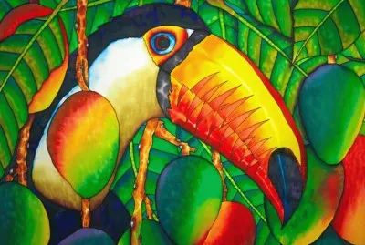 Toucan between the Food jigsaw puzzle