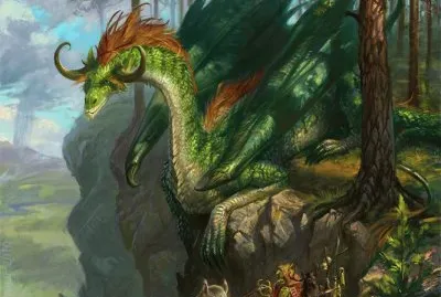 פאזל של DragÃ³n en bosque