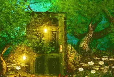 Puerta en el bosque
