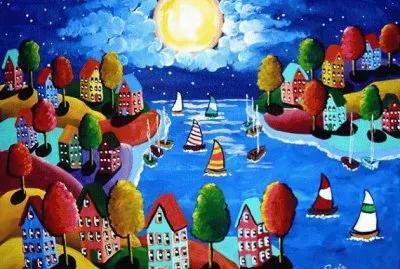 Night sailing by Renie Britenbucher