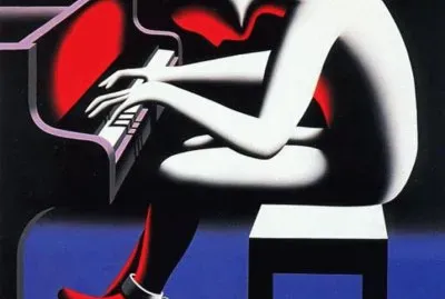 Playing Piano by Mark Kostabi