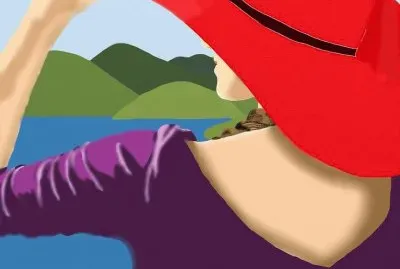 Lady with red Hat jigsaw puzzle