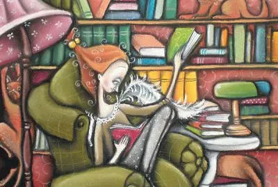 Reading a Book by Annika Hitunen