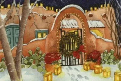 Winter in Santa Fe  New Mexico by Dena Cooper