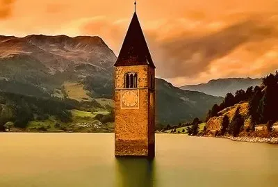 Resia Lake italy