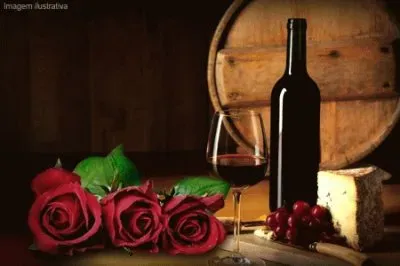 rosas e vinho