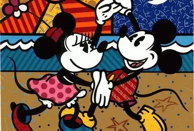Dancing Minnie and Micky by Romero Britto