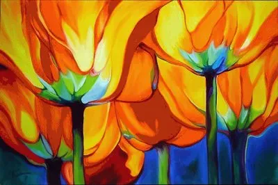 Sun through the Tulips