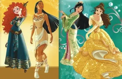 Merida Pocahontas Mulan Belle