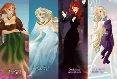 Anna Elsa Merida Rapunzel