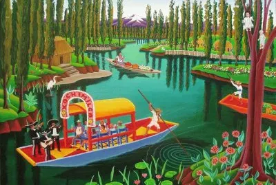 Floating Gardens Xochimilco  Mexico DF