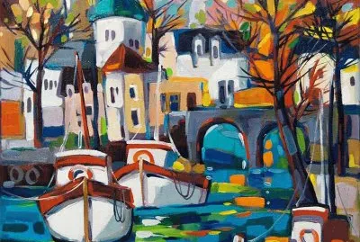 Boats of Paris by Isabel le Roux