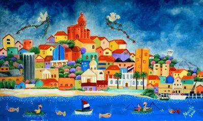 At the Beach by MarilÃº Sosa