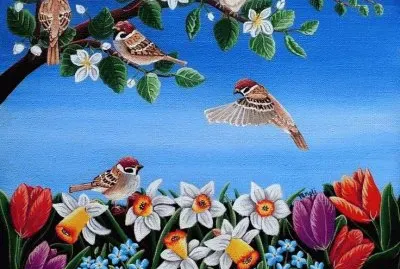 Flowers and Birds by Anna