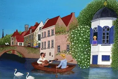 Serenating on the Bruges Canal
