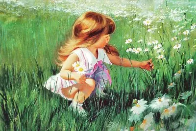 פאזל של niÃ±a y margaritas