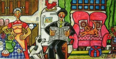 פאזל של Reading the Newspaper by Adele Bantjes