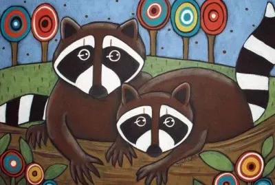 Raccoons by Karla Gerard