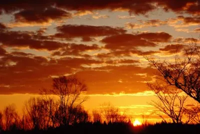 Sunrise from the kitchen window near Saint John NB