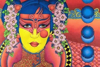 Cherry Blossom Lady jigsaw puzzle