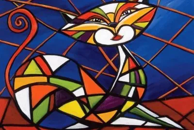 Stained Glass Cat