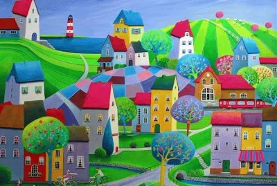 Seaside Village by Iwona Lifsches