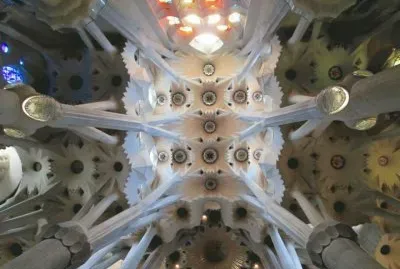 Ceiling of the Sacred Family Church in Barcelona