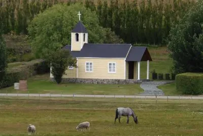 Capilla en estancia patagÃ³nica. Argentina