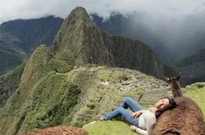 Descansando en Machu Picchu. PerÃº
