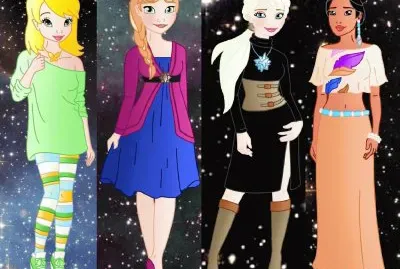 TinkerBell Anna Elsa Pocahontas