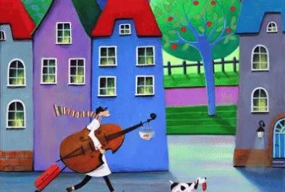 On his way to the Music School by Iwona Lifsches jigsaw puzzle