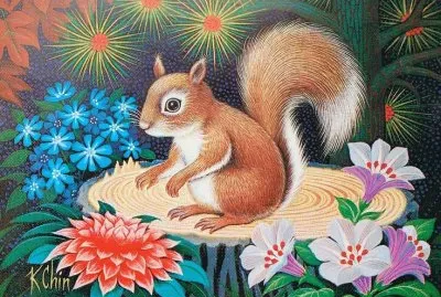 Squirrel by K Chin jigsaw puzzle
