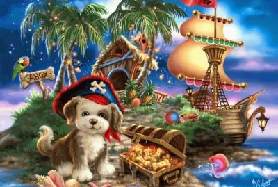 Pirate Puppy by Dona Gelsinger jigsaw puzzle