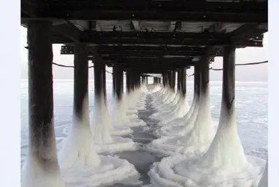 Winter under the pier