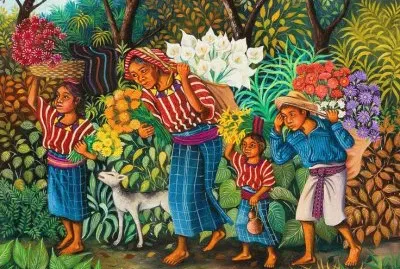 Guatemala art by Mario Gonzalez Chavajay jigsaw puzzle