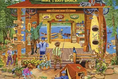 Mike 's Bait Shop by Sandy Rusinko jigsaw puzzle