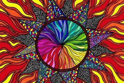 Abstract Sun jigsaw puzzle