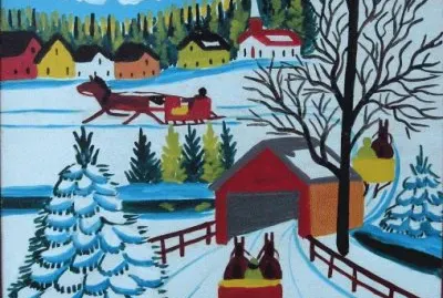 Covered Bridge by Maud Lewis jigsaw puzzle