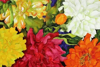 פאזל של Colored Flowers