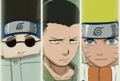 Shikamaru, Naruto y Shino