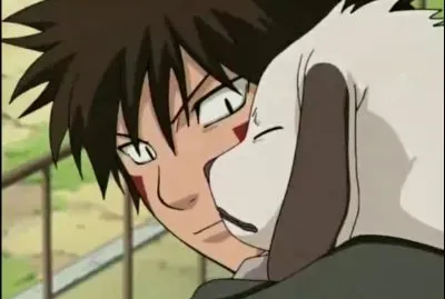 kiba y Akamaru