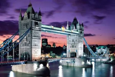 London Evening, Tower Bridge, England jigsaw puzzle