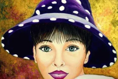 Lady with Purple Head