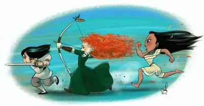 Mulan Merida Pocahontas