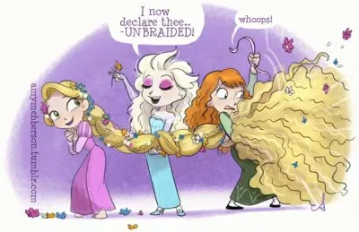 Rapunzel Elsa Anna