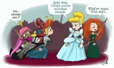 Ariel Cinderella Merida