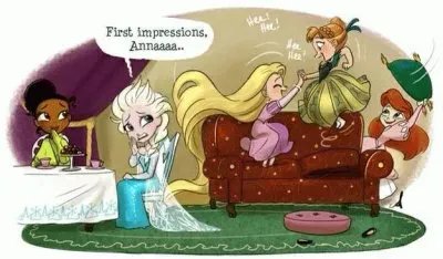 Tiana Elsa Rapunzel Anna Ariel