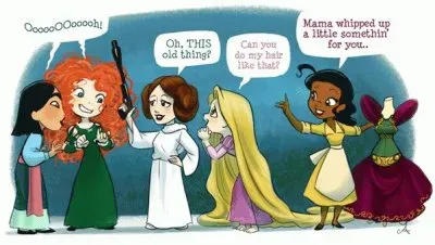Mulan Merida Leia Rapunzel Tiana