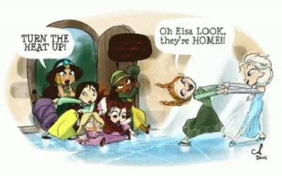 Jasmine Mulan Rapunzel Belle Tiana Anna Elsa