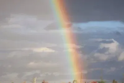 Double rainbow - husband 's pic